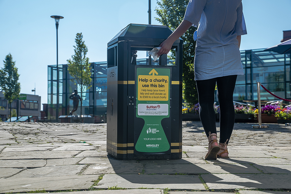 Bin Being Used to keep our streets clean